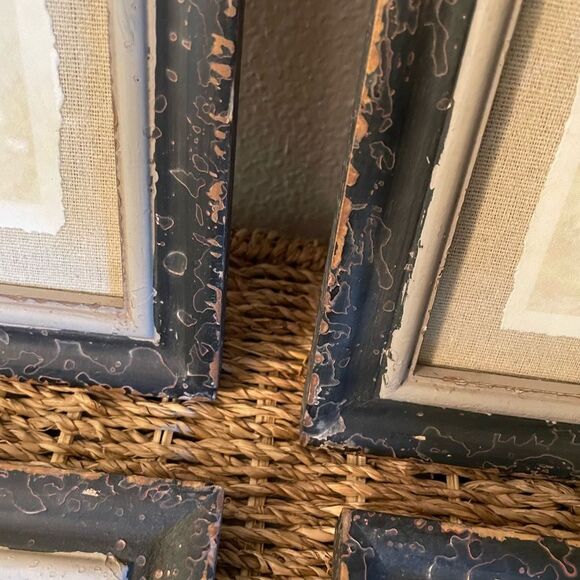 Creative Co-Op Distressed Antique Look Set of 4 Butterfly-Insect Framed Art - Picture 7 of 15